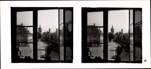 Stereo Raumbild Foto "Traditionsgau München Oberbayern" Nr. 33 Erding, Marktplatz, Stadttor
