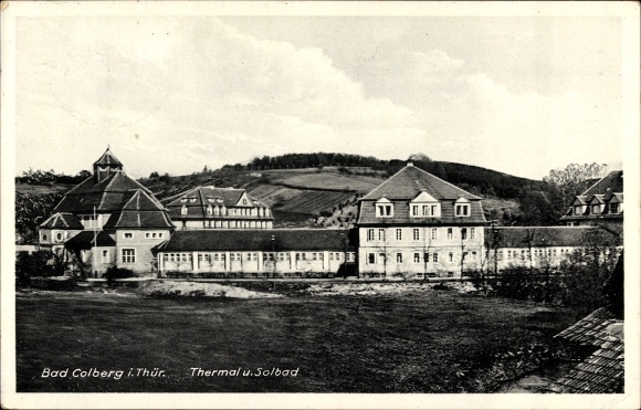 Postcard Bad Colberg Heldburg in Thuringia, view of the thermal and brine bath