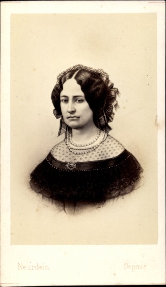 Visiting Card Countess of Chambord, Maria Theresa of Modena