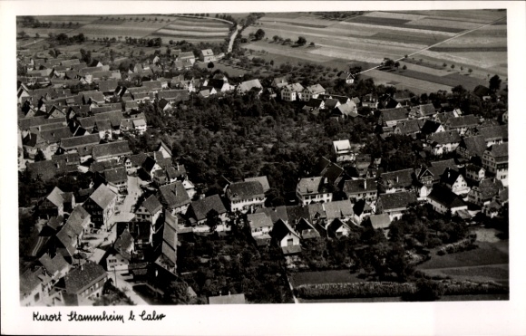 Postcard Stammheim Calw in the Black Forest, aerial photograph