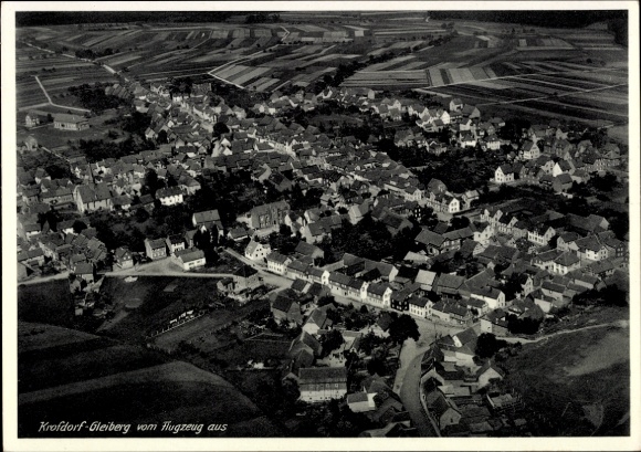 Postcard Krofdorf Gleiberg Wettenberg in Hesse, aerial photograph