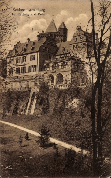 Postcard Ratingen North Rhine Westphalia, Landsberg Castle near Kettwig