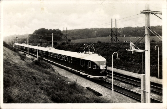 Ak Eisenbahn in Fahrt
