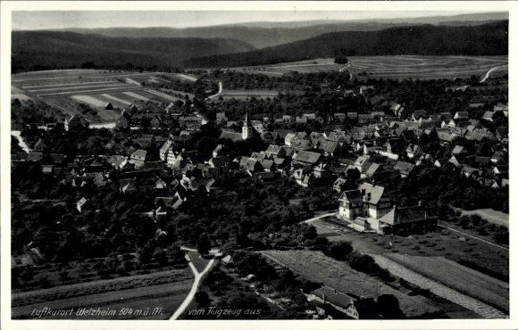 Ak Welzheim in Württemberg, Fliegeraufnahme