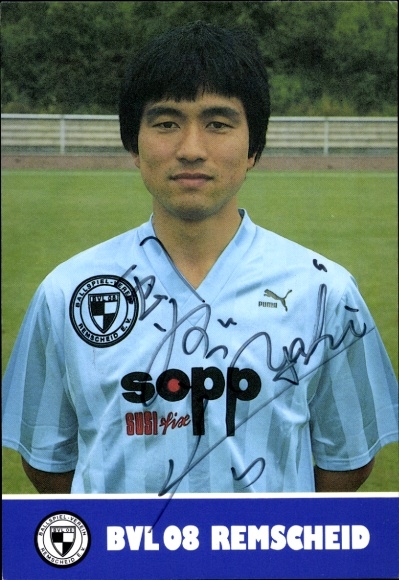 Autograph card footballer Yahiro Kazama, FC Remscheid, autograph