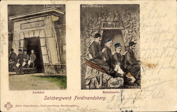 Kopalnia Soli KP Ferdinandsberg, Wyjście, Zjeżdżalnia