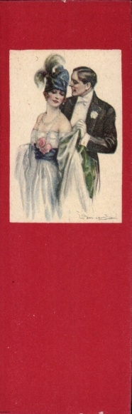 Artist Postcard Bompard, Sergio, Couple in Evening Wear