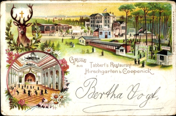 Litho Berlin Köpenick Friedrichshagen Hirschgarten, Tabbert's Restaurant