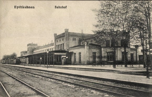 Ak Tschernyschewskoje Eydtkuhnen Eydtkau Ostpreußen, Bahnhof, Gleisseite