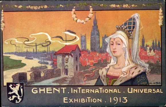 Artist PC Gand Gent Ghent East Flanders, International Universal Exhibition 1913, world exhibition