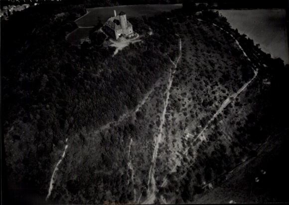 Foto Werleshausen Witzenhausen an der Werra, Jugendburg Ludwigstein, Fliegeraufnahme