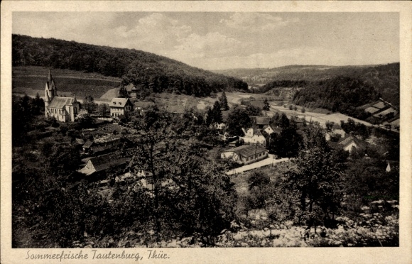 Postcard Tautenburg near Dornburg, general view