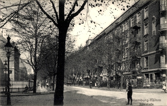 Postcard Hamburg Mitte Hamm, Ritterstrasse