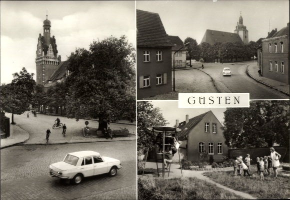 KP Güsten w Anhalt, plac kościelny, przedszkole w Neustadt, plac przyjaźni, ratusz