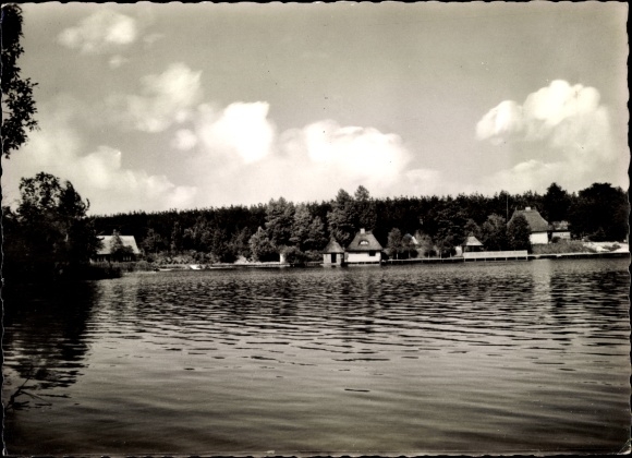 Postcard Güster in Schleswig Holstein, fishing on the Prüsssee