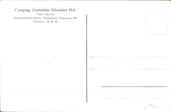 Postcard Hamburg Eimsbüttel Schnelsen, Camping Restaurant Schnelser Hof, Holsteiner Chaussee 346, Inside