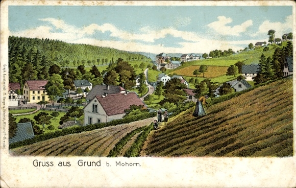 Chromo-Litho Grund Mohorn Wilsdruff Saxony, Panorama