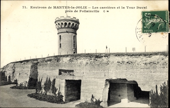 Postcard Follainville Dennemont Yvelines, Quarries and the Duval Tower