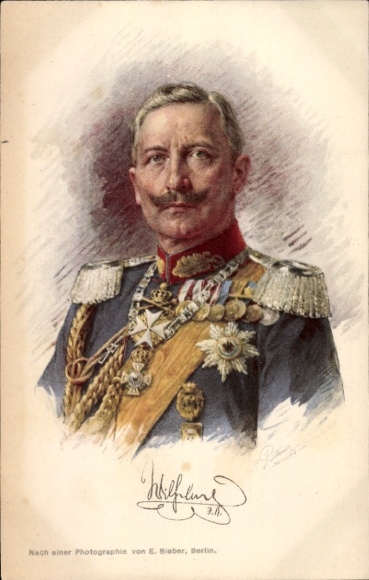 Ak Kaiser Wilhelm II., Portrait in Uniform, Orden