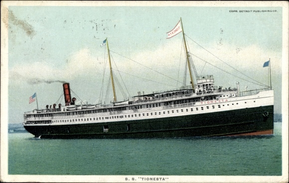 Postcard steamer SS Tionesta