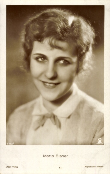 Postcard Actor Maria Elsner, Ross Verlag 5292/1, Autograph