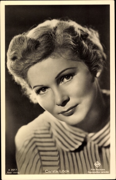 Postcard Actress Carsta Löck, Portrait, Ufa Film