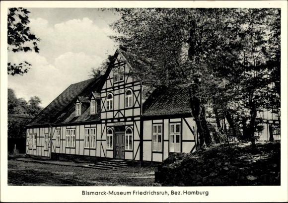 Ak Hoisbüttel Ammersbek bei Hamburg, Bismarck-Museum, Fachwerkhaus, Bäume, ruhige Umgebung