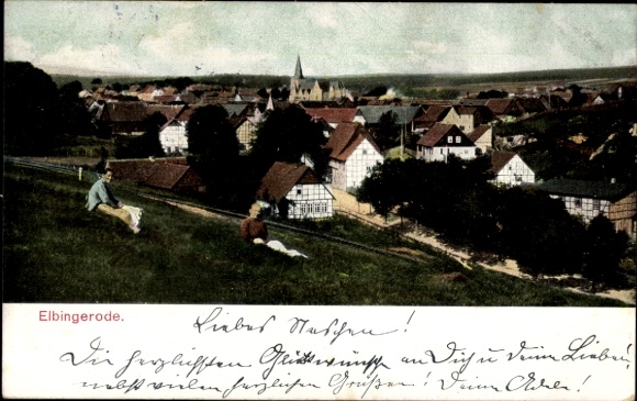 Postcard Elbingerode Oberharz am Brocken, panorama