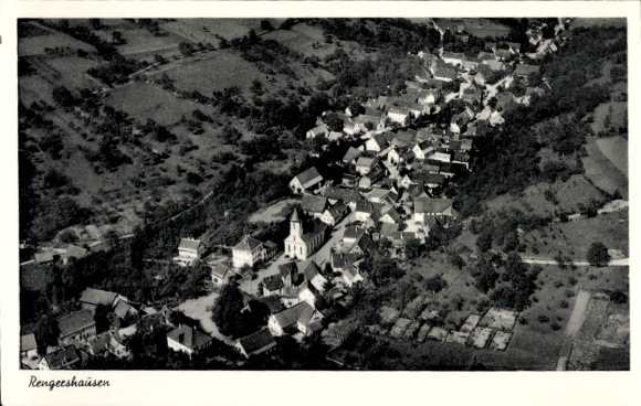 Postcard Rengershausen Bad Mergentheim in Tauberfranken, aerial photograph