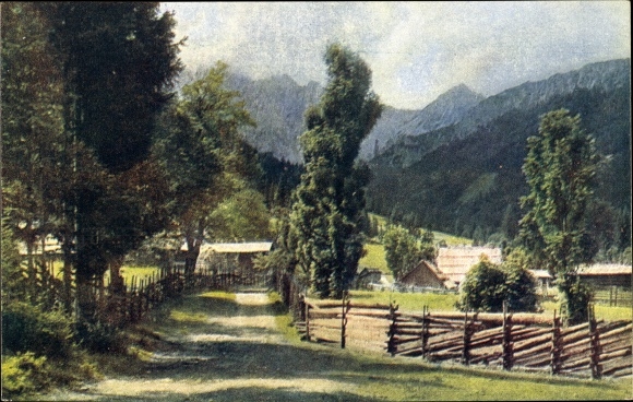 Postcard Bodental in Carinthia, village motif