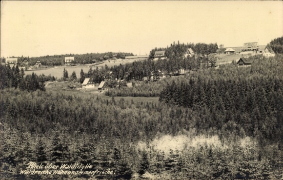 Postcard Plößberg in the Upper Palatinate, forest idyll, mountain summer freshness