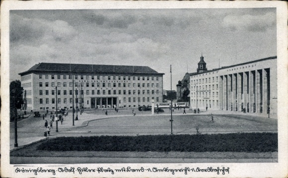 Ak Kaliningrad Königsberg Ostpreußen, Adolf Hitler Platz, Nordbahnhof