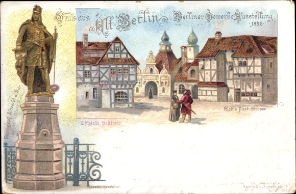 lito Berlin, wystawa handlowa 1896, Margrabia Albrecht Niedźwiedź, Kleine Post Straße