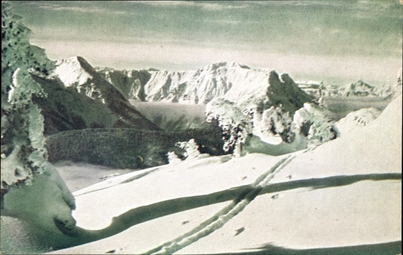 Postcard Steiermark, Styrian Salzkammergut, Sarstein vom Kampl, Winter