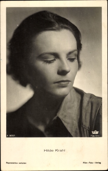 Postcard actress Hilde Krahl, portrait