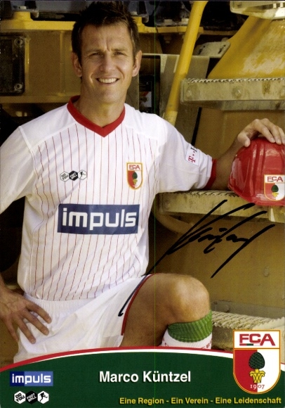 Autogrammkarte Fußballer Marco Küntzel, FC Augsburg, Autogramm