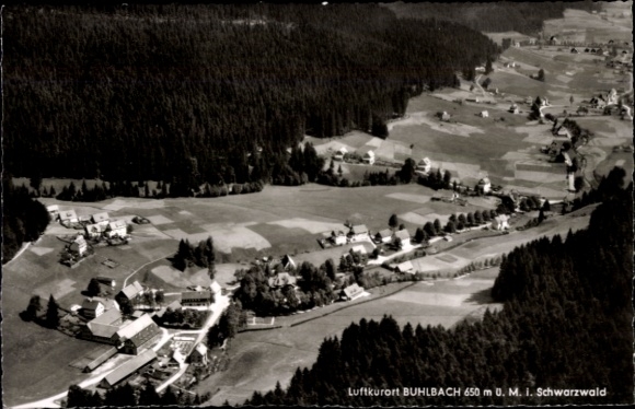 Ak Buhlbach Baiersbronn in het Zwarte Woud, luchtfoto