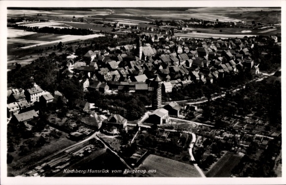 Postcard Kirchberg im Hunsrück, aerial photograph