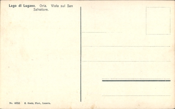 Postcard Oria Lago di Lugano Lombardia, partial view, steamer