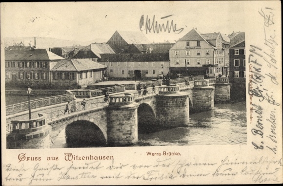KP Witzenhausen na Werra Hessen, most Werra