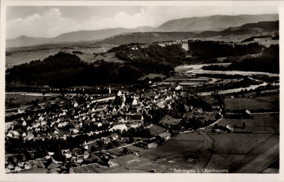 Ak Schongau in Opper-Beieren, luchtfoto