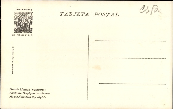 Postcard Barcelona Katalonien Spanien, International Exhibition 1929, Magic Fountain