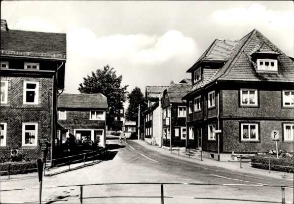 Postcard Cursdorf Thuringia, street party