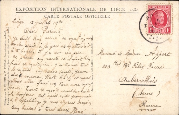 Postcard International Exhibition of Liege 1930, Model Farm
