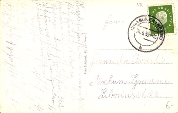 Postcard Steinhausen Büren in Westphalia, general view