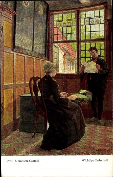Artist Postcard Simonson-Castelli, Important Message