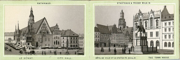 20 litho PCs in envelope, souvenir of Breslau with synagogue