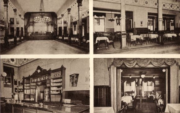 Postcard Hamburg Eimsbüttel Lokstedt, Clubhouse and Ballhouse Grenzhaus Hoheluft