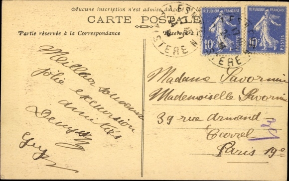 Postcard Folgoet Finistère, Facade of the Basilica