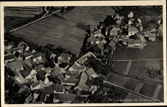 Postcard Eschenau Runkel an der Lahn, overall view, aerial photo